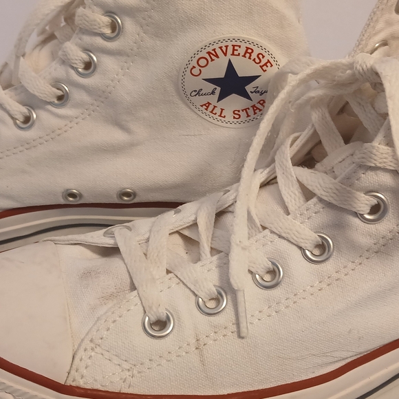 Converse White High-Top Sneakers Style Code M7650 - Picture 2 of 13